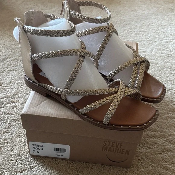 Steve Madden TESSI Gladiator Braided Sandals. NIB - Picture 1 of 5